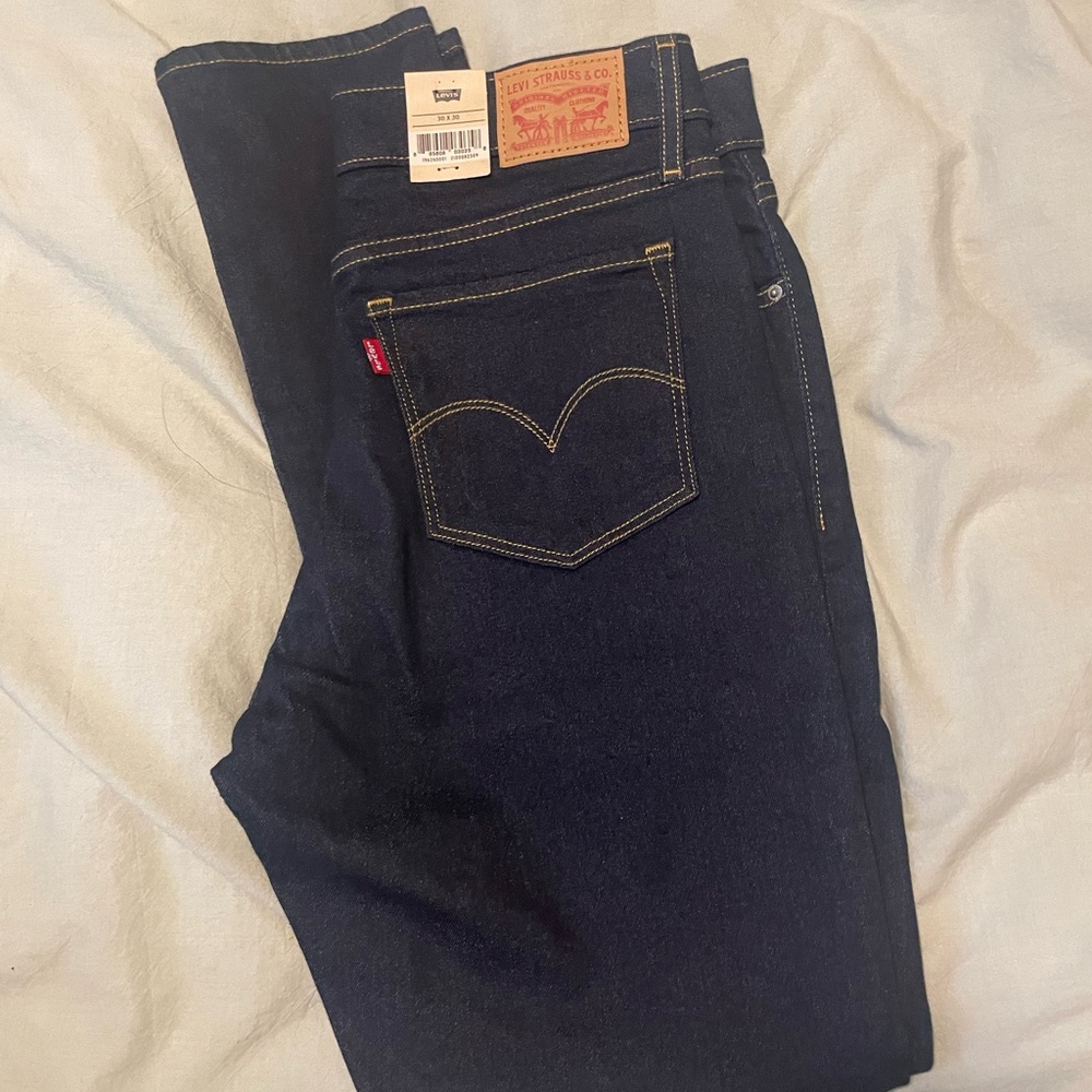 Levi's 311 Shaping Skinny Jeans — Dark Indigo with Gold Stitching - Picture 5 of 5